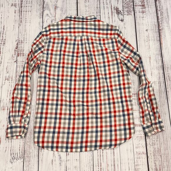 The North Face Plaid Button-Down Shirt Men’s L Red Blue Long Sleeve - Picture 2 of 10